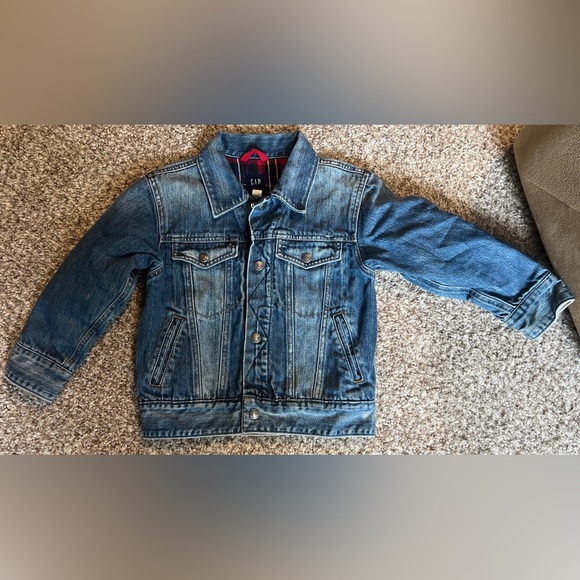 Vintage 1980’s GAP Kids Denim Jacket With Flannel Lining Size XS (4) - Picture 3 of 16